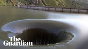 California Glory Hole Drains Reservoir After Heavy Rains Youtube