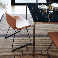 The bertoia side chair is available with a seat pad or fully upholstered. Knoll Bertoia Leather Side Chair Palette Parlor Modern Design