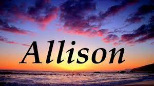 Allison Significado Y Origen Del Nombre Youtube
