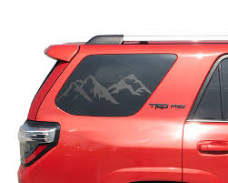 Back Glass Matte Black American Flag Window Decal Product Mountain Decal Fits 2010 2019 Toyota 4runner Trd Pro Limited Toyota 4runner 4runner Trd Pro Toyota 4runner Trd