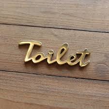 Toilet トイレ 真鍮製切り文字サイン ゴールド The Globe Old Friendオンラインショップ