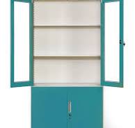 Glass Display Steel Storage Cabinet Hospital Office Safety Storage Cupboard