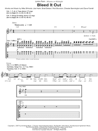 Linkin park is completly responsible for this song, not me! Linkin Park Bleed It Out Guitar Tab In G Minor Download Print Sku Mn0062774