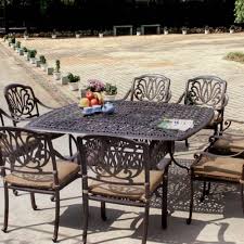 Check out our patio table sets selection for the very best in unique or custom, handmade pieces from our patio furniture shops. Darlee Elisabeth 9 Piece Cast Aluminum Patio Dining Set Bbqguys