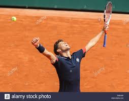 Along with displaying his unique dominic thiem tennis player style in the australian open of 2014 and 2015, french open of 2014 and 2015 in both now you can find the picks that your favorite tennis stars favor on the courts with an extraordinary ease. Austrian Tennis Player Dominic Thiem Feiern Wahrend Der French Open Tennis Turnier 2018 Paris Frankreich Stockfotografie Alamy