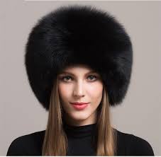 Women Real Black Fox Fur Hat Russian Winter Warmer Ear Cap Ushanka Cossack Ski Warm Winter Hats Fur Hat Winter Fur Hat