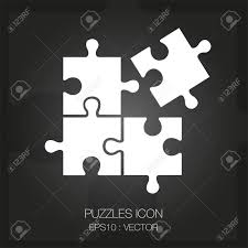 Other charities give donated items to those in need. Vector White Puzzles Icon On Black Background Royalty Free Cliparts Vectors And Stock Illustration Image 87281607