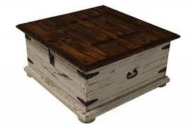 Show off your cool coffee table books on, well, this coffee table. Antique White Double Lid Coffee Table Trunks Feel At Home