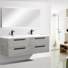 Bath & makeup hybrid vanity in white w/. Eviva Surf 57 Cement Grey Bathroom Vanity Overstock 28379828