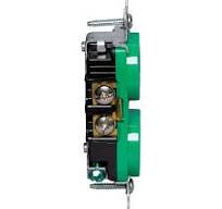 20A 125V NEMA 5-20R Hard Use Spec-Grade Duplex Receptacle, Green