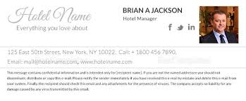 Black And White Email Signature Hotel Travel Email Signature Template Email Signature Templates Email Signatures Commercial Printing