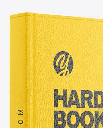 Hardcover Book W Leather Cover Mockup In Stationery Mockups On Yellow Images Object Mockups