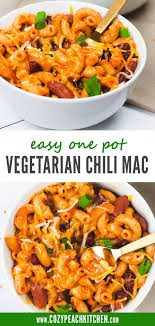 One Pot Vegetarian Chili Mac Recipe In 2020 Tasty Vegetarian Recipes One Pot Vegetarian Vegetarian Comfort Food