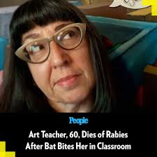 bit.ly/3OxxOn2 A California middle school teacher has died after she was  bitten by a bat inside her classroom.