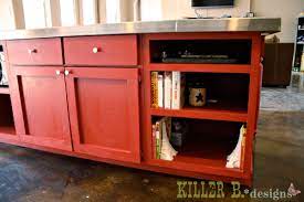 Give yourself more storage in your kitchen or laundry room by raising your cabinets and adding a shelf underneath for open storage! Face Frame Base Kitchen Cabinet Carcass Ana White