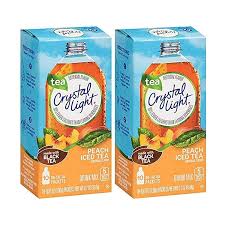 Amazon Com Crystal Light On The Go Peach Iced Tea Drink Mix 10 Ct Pack Of 2 Grocery Gourmet Food