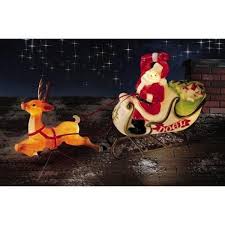 One of santa's reindeer shares a name with a famous symbol of valentine's day. Christmas Santa Sleigh With Reindeer Sled Blow Mold Yard Decor Roof Top New Christmas Yard Decorations Christmas Sleigh Decorating With Christmas Lights