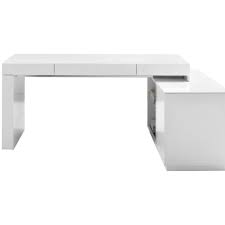 L Shaped Office Desk Jnm S005 Modern Office Desk In White View Distressed White Office Furnit Office Furniture Modern White Gloss Office Desk White Desk Office
