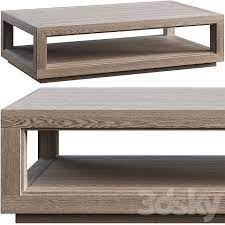 Restoration hardware reclaimed russian oak plank round coffee table in brown. 3d Models Table Coffee Table Restoration Hardware Grand Framed