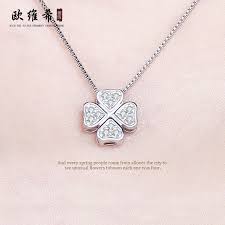 She'll be wearing this gorgeous custom chain every single day. Usd 91 73 S925 Silver Necklace Female Light Luxury Silver Jewelry Simple Clover Collarbone Necklace Pendant To Send Girlfriend Birthday Gift Wholesale From China Online Shopping Buy Asian Products Online From