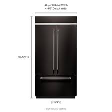 How tall are items within black stainless steel kitchenaid refrigerators? Kbfn502ebs Kitchenaid Black Stainless 24 2 Cu Ft 42 Width Built In Stainless French Door Refrigerator With Platinum Interior Design Black Stainless Steel With Printshield Finish Black Stainless Steel With Printshield Tm Finish