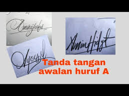 Tanda tangan keren huruf f. Tanda Tangan Awalan Huruf A Youtube