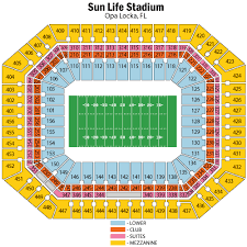 Logical Sun Life Stadium Seating Chart Concert Hard Rock