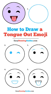 How To Draw A Tongue Out Emoji Really Easy Drawing Tutorial Drawing Tutorial Easy Drawing Tutorial Easy Drawings