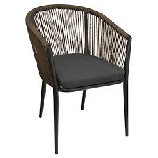 Fiji Outdoor Club Chair In Espresso Textaline Rope Commercial Outdoor Furniture Chair Outdoor Dining Chairs