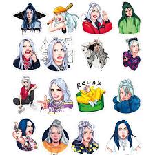 ★lady gaga talks ariana grande with ellen: 50pcs Billie Eilish Cartoon Aufkleber Wasserdichtkoffer Diy Laptop Gitarre Skateboard Spielzeug Schone Aufkleber Gunstig Im Onlineshop Von Joom Kaufen