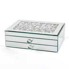 Channel the minimalist vibe by pairing with complementary pieces from our. Halley Jewellery Box 2 Drawer Silver Ornaments Storage Fishpools