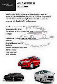 Options you can pick for a car rental franchise include enterprise, hertz, dollar thrifty, budget, plus many others. Pride Rent A Car Home Facebook