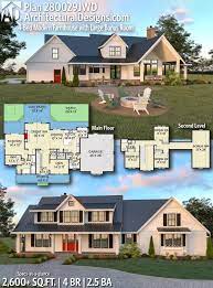 Plan 280029jwd 4 Bed Modern Farmhouse With Large Bonus Room In 2021 Dream House Plans Farmhouse Plans New House Plans