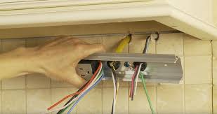 They are intentionally in the color black to fade away from view while providing all the illumination necessary for your culinary projects and products. Up To Code Install Of Under Cabinet Electrical Outlets Home Improvement Stack Exchange