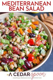Mediterranean Bean Salad Recipe Bean Salad Bean Salad Recipes Healthy Salads