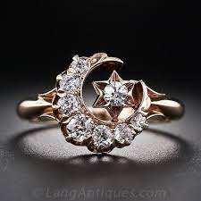 Victorian Crescent Moon And Star Diamond Ring C 1890 Izyashnye Obruchalnye Kolca Dizajnerskie Yuvelirnye Izdeliya Pobryakushki