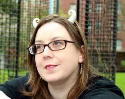 Shimmering Ivory Curly Devil Horns Costume Accessory