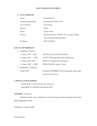 Contoh Surat Lamaran Kerja Untuk Pemula Riwayat Hidup Creative Cv Template Hidup
