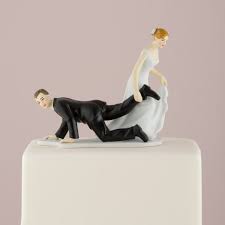 These 18 funny wedding cake toppers are sure to get a reaction from all your wedding. Funny Wedding Cake Topper Bride Dragging Groom