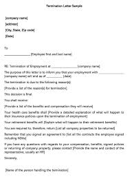 That said, you should keep it private. Employee Termination Letter Sample Letters Examples