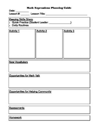 Story Summary Response Sheet For Fiction Math Lesson Plans Template Math Expressions Math Lesson Plans