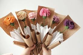 Crochet Carnation Flower Bouquet