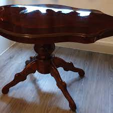 Mersman furniture solid mahogany harp gueridon base accent table 6651. Value Of An Antique Mahogany Coffee Table Thriftyfun