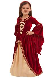 Crimson Renaissance Princess Costume Dress Kids Girls Xs Xl 3 4 5 6 7 8 9 10 12 Dresses Kids Girl Princess Costumes For Girls Red Dress Costume