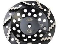JDK 7 Inch Zigzag Diamond Grinding Wheel for Concrete and Masonry Cup Wheel  10 Segments with 5/8’’-11 Arbor (Medium)