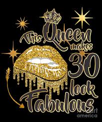 2night, i just finished making yet another birthday card. 30th Birthday Gifts S For Women And Fabulous Queens Drawing By Noirty Designs
