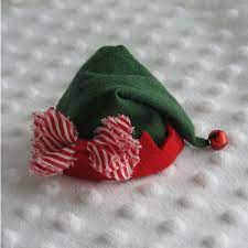 Mini Elf Hat Christmas Hair Clip In Red And Green With Red And White 11 Liked On Polyvore Christmas Headband Elf Hat Diy Headband