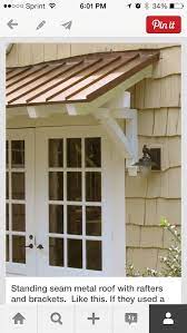 Awning House Exterior Standing Seam Metal Roof Door Overhang