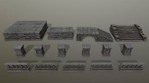 Ruin Set 3d Model Ruins Settings 3d Model