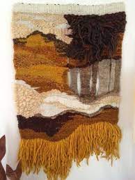 Large Vintage Mid Century Modern Fiber Art Abstract Wall Hanging Eames Era Weaving Art Fiber Art Textile Fiber Art